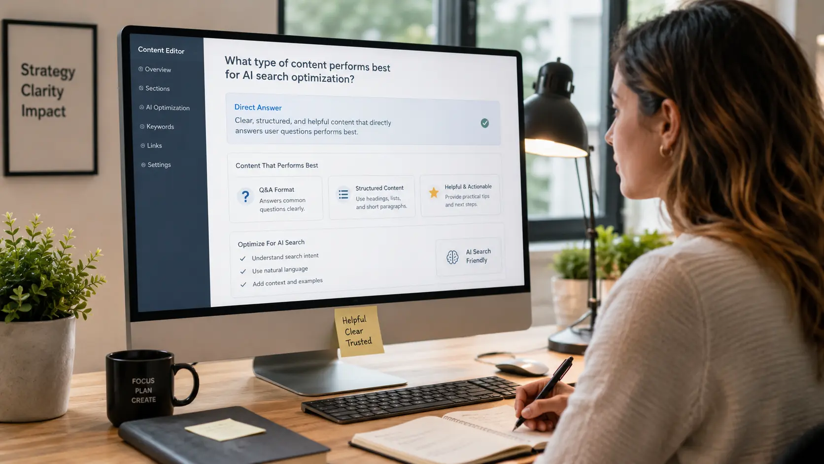 AI SEO results showing what type of content performs best in AI-powered search experiences