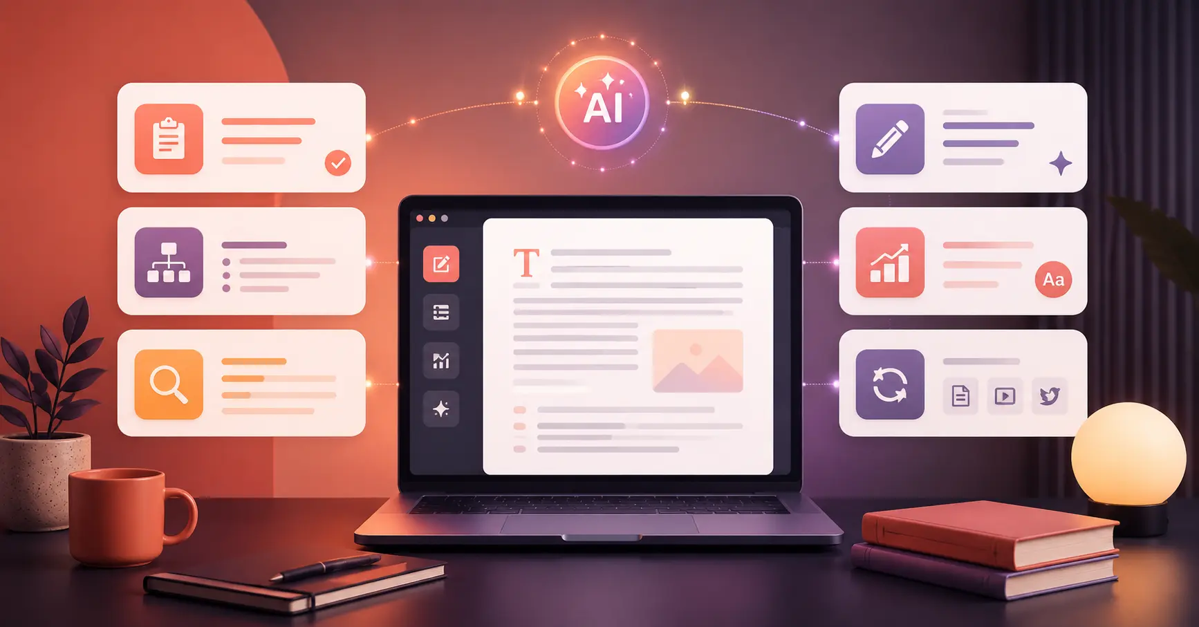 AI agents improving SEO through content optimization and internal linking suggestions