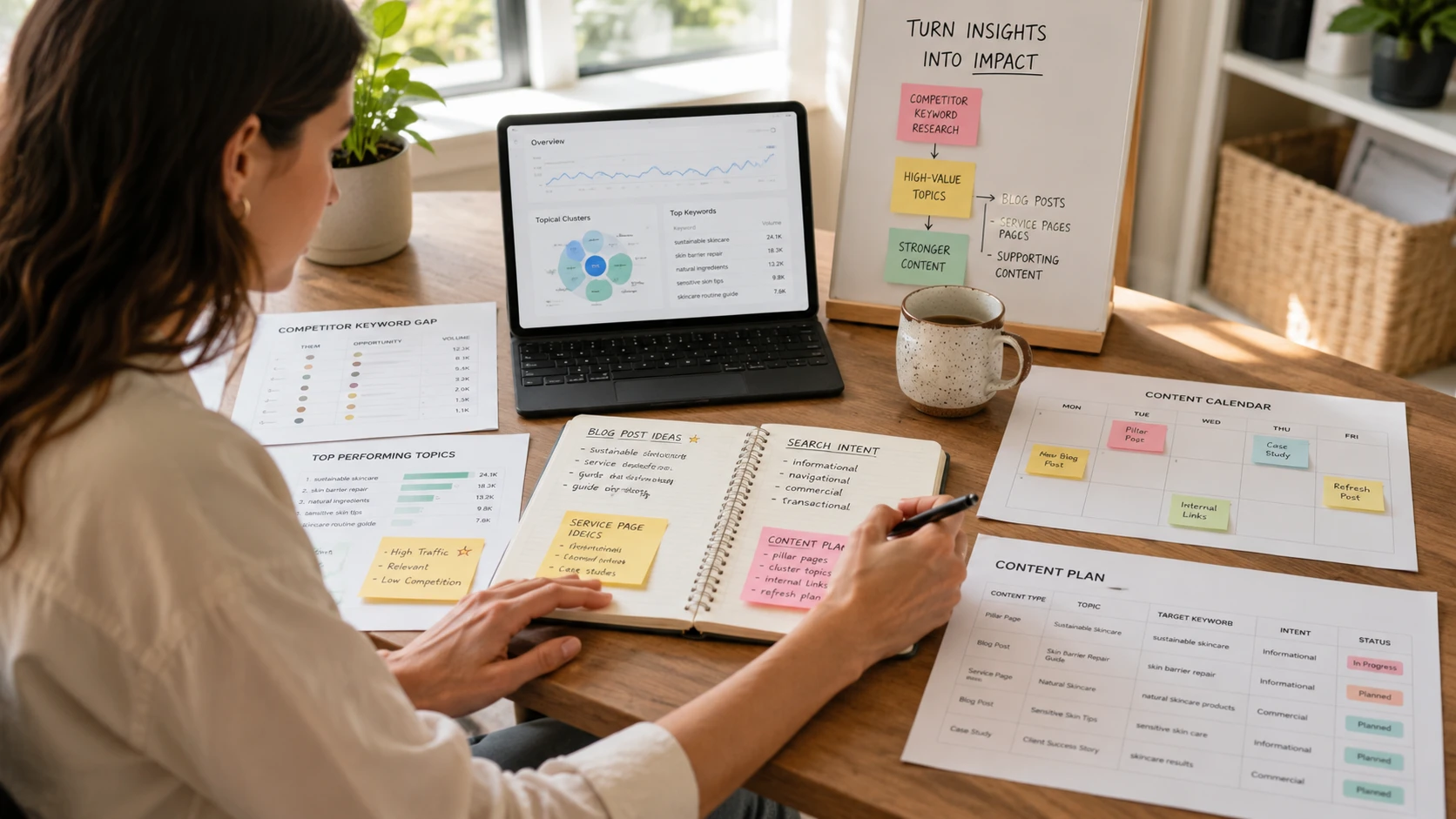 Competitor keyword analysis showing how to find SEO gaps and ranking opportunities