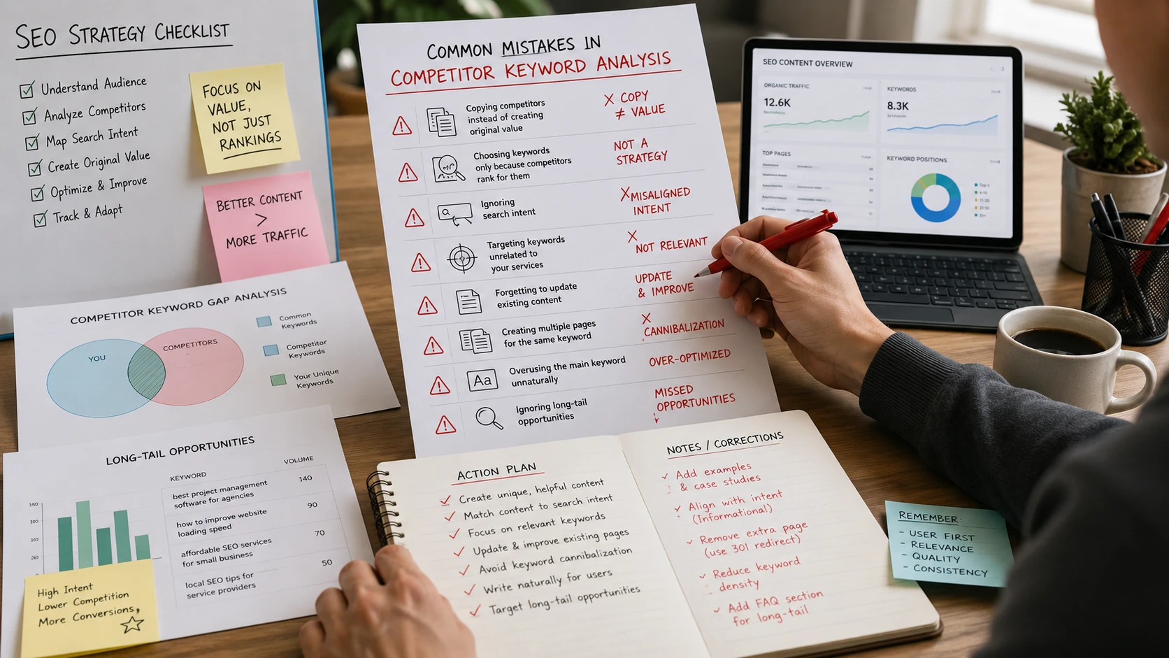 Using competitor keywords in SEO strategy to create better content and improve rankings