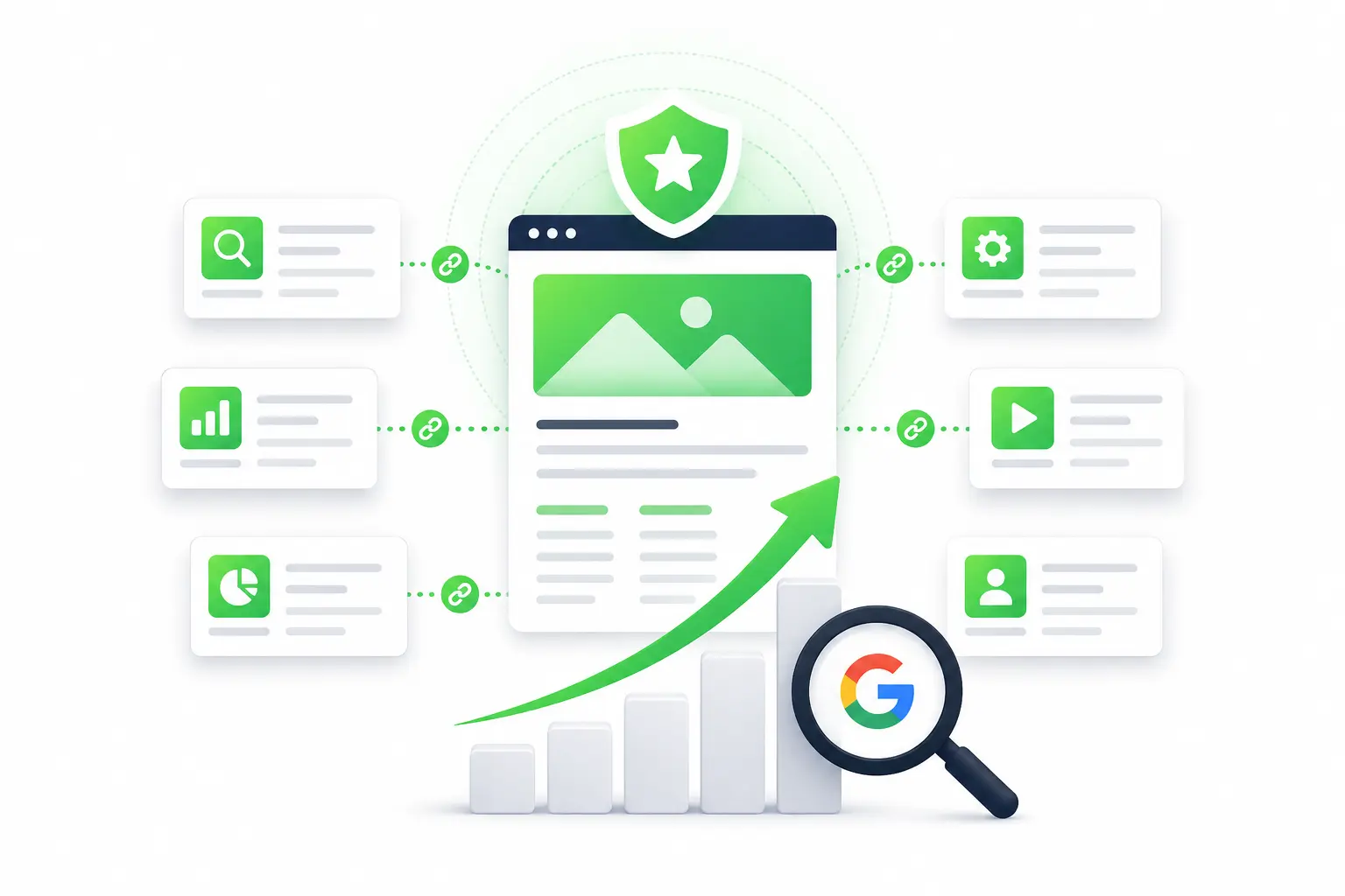 Why pillar pages matter for SEO growth showing how they organize topic clusters and internal links