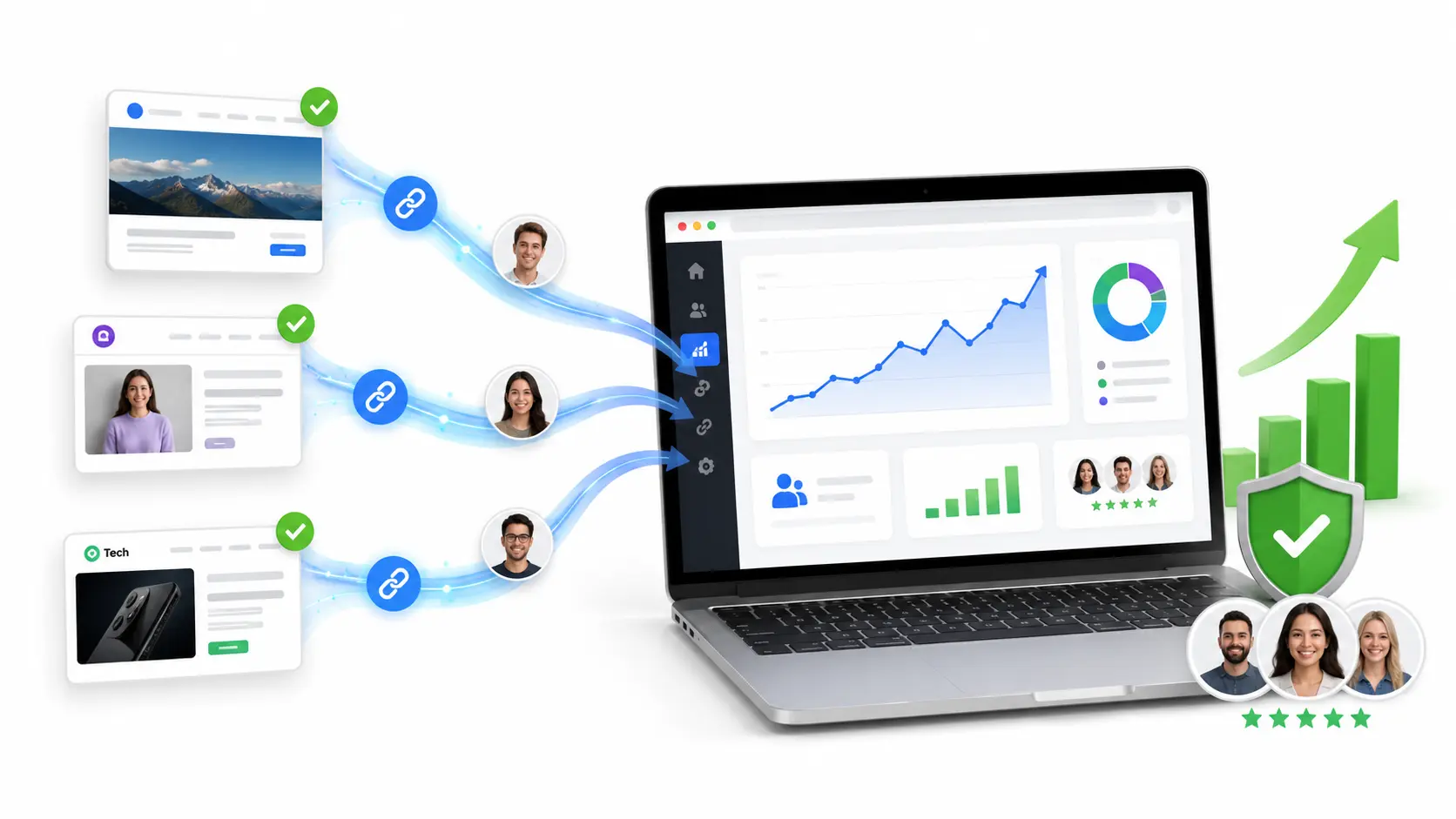 Why referral traffic matters for SEO showing how external links build authority and qualified visits