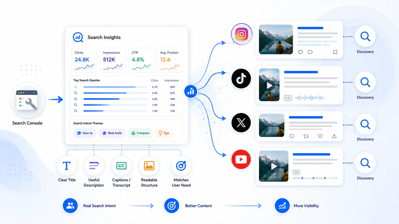 Google Search Console insights guiding clearer social media titles